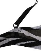 Dolce & Gabbana Black White Zebra Print Sheer Mesh Bralette Underwear - Zeiniez