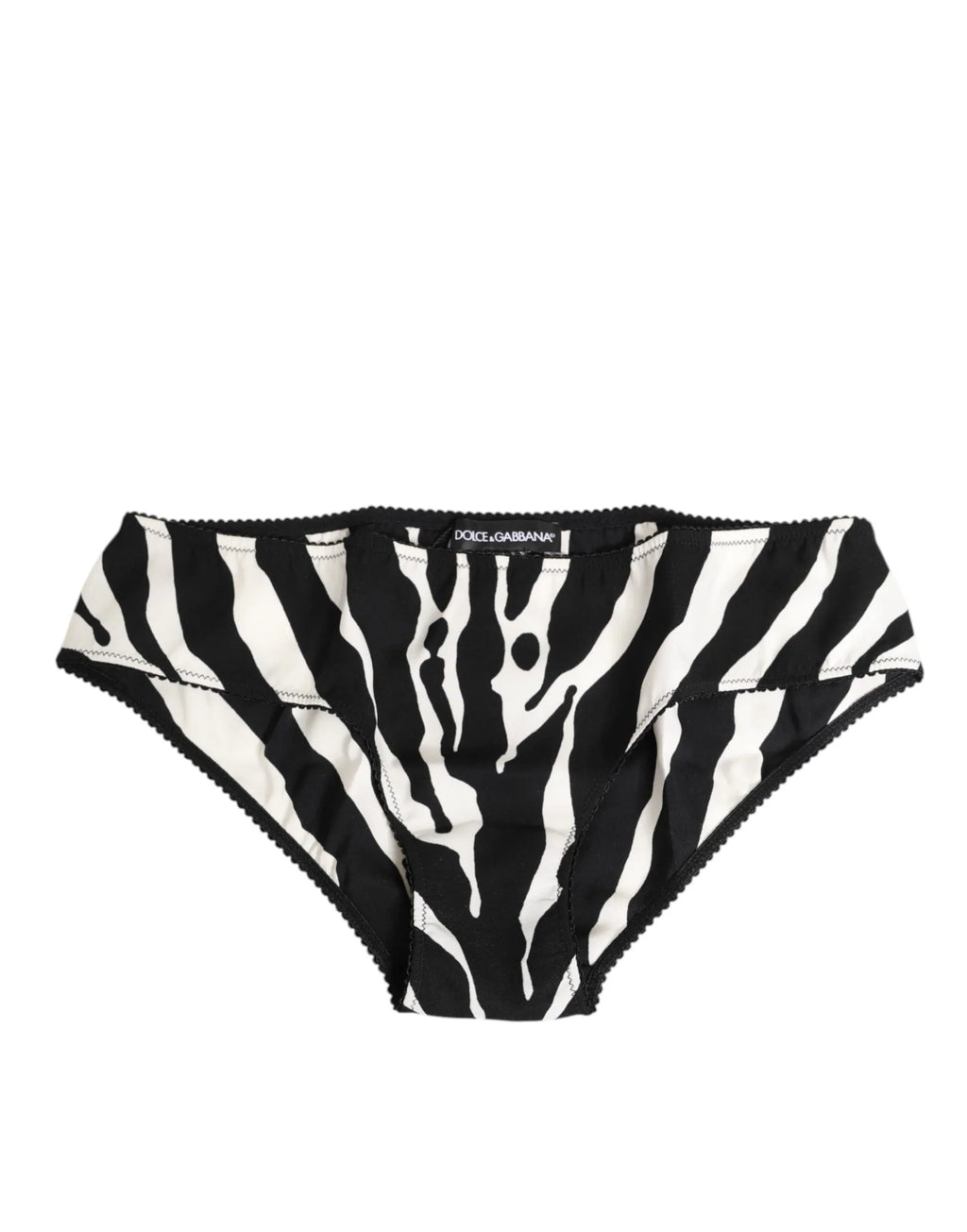 Dolce & Gabbana Black White Zebra Print Slip Briefs Underwear - Zeiniez