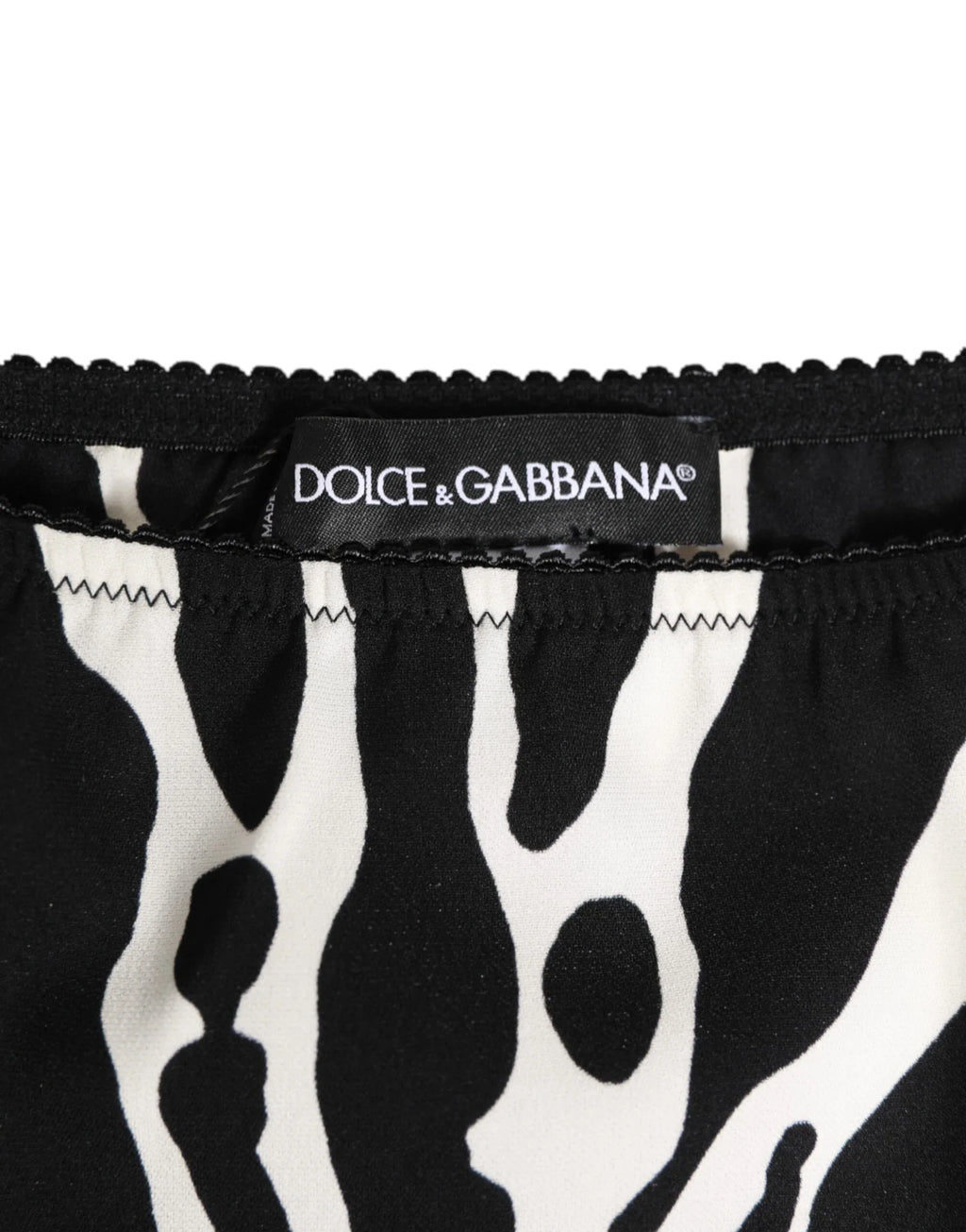 Dolce & Gabbana Black White Zebra Print Slip Briefs Underwear - Zeiniez