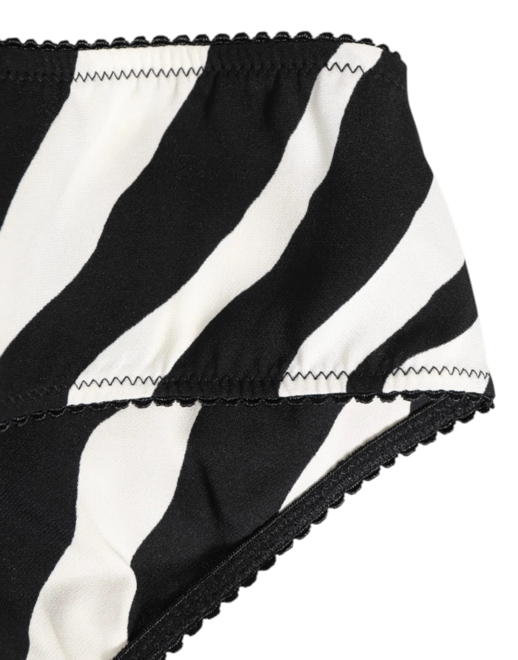 Dolce & Gabbana Black White Zebra Print Slip Briefs Underwear - Zeiniez