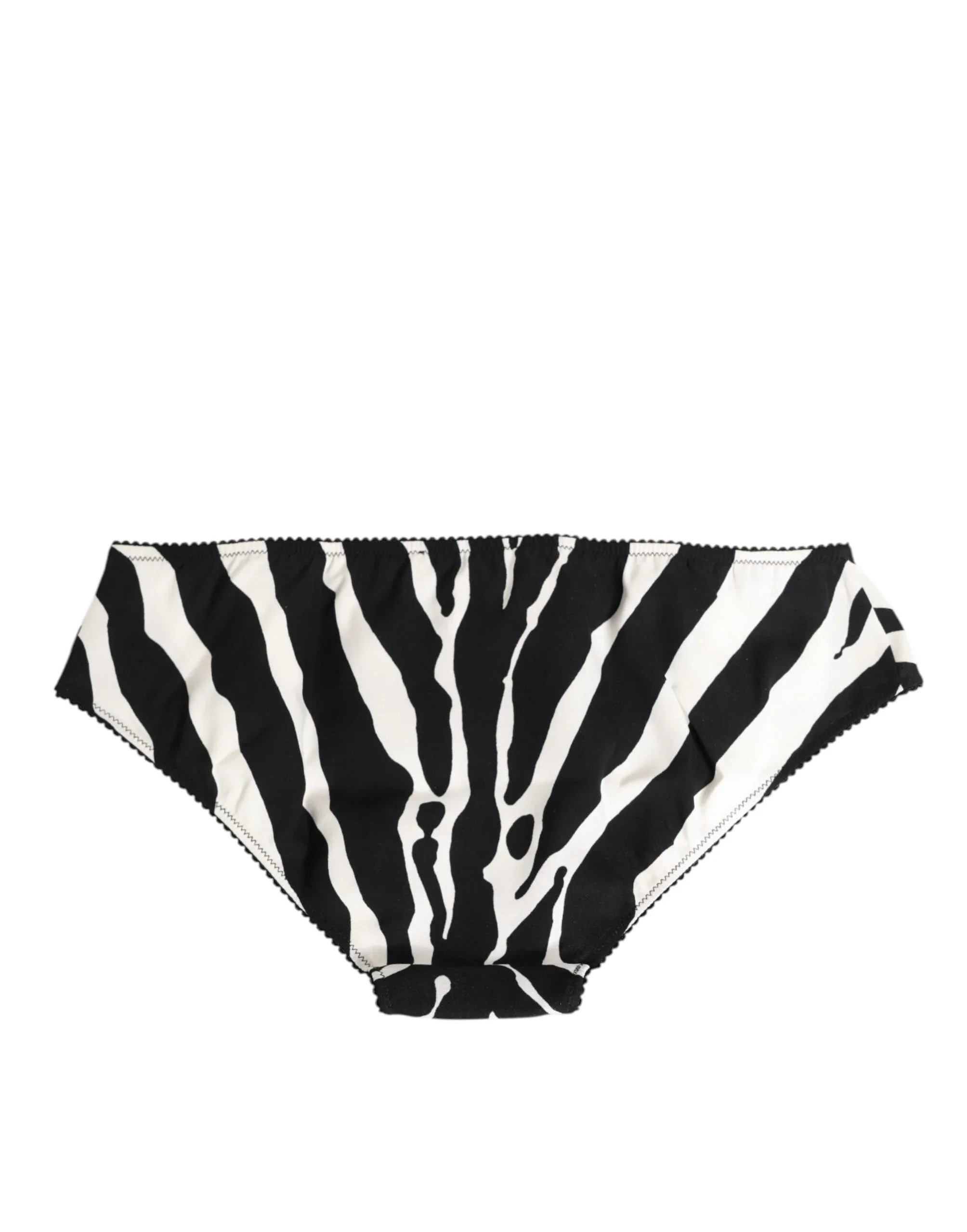 Dolce & Gabbana Black White Zebra Print Slip Briefs Underwear - Zeiniez