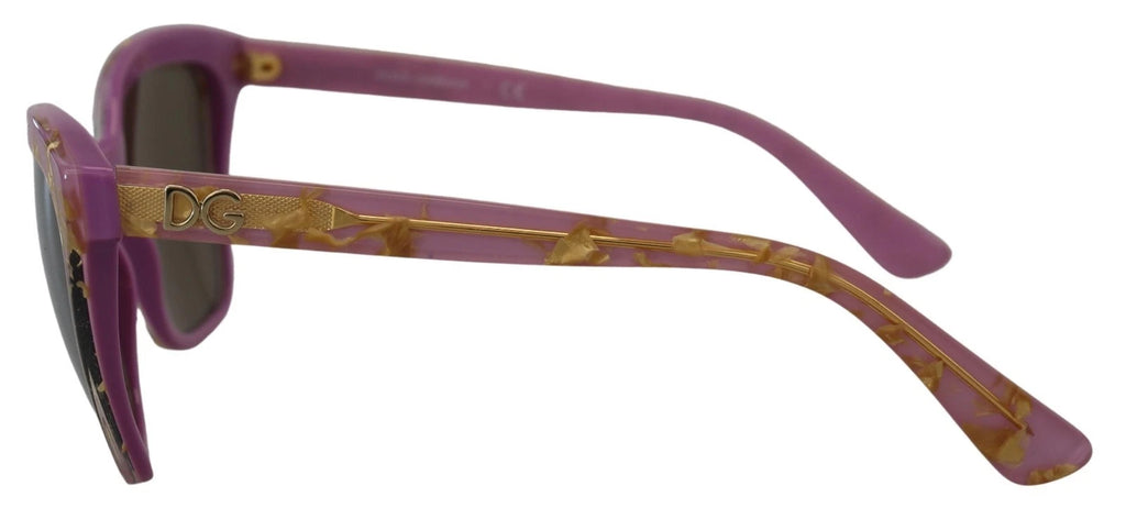 Dolce & Gabbana DG4251 Pink Gold Full Rim Rectangle Frame Shades - Zeiniez