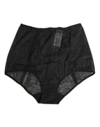 Dolce & Gabbana Black High Waist Mesh Sheer Shapewear Underwear - Zeiniez