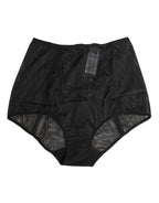 Dolce & Gabbana Black High Waist Mesh Sheer Shapewear Underwear