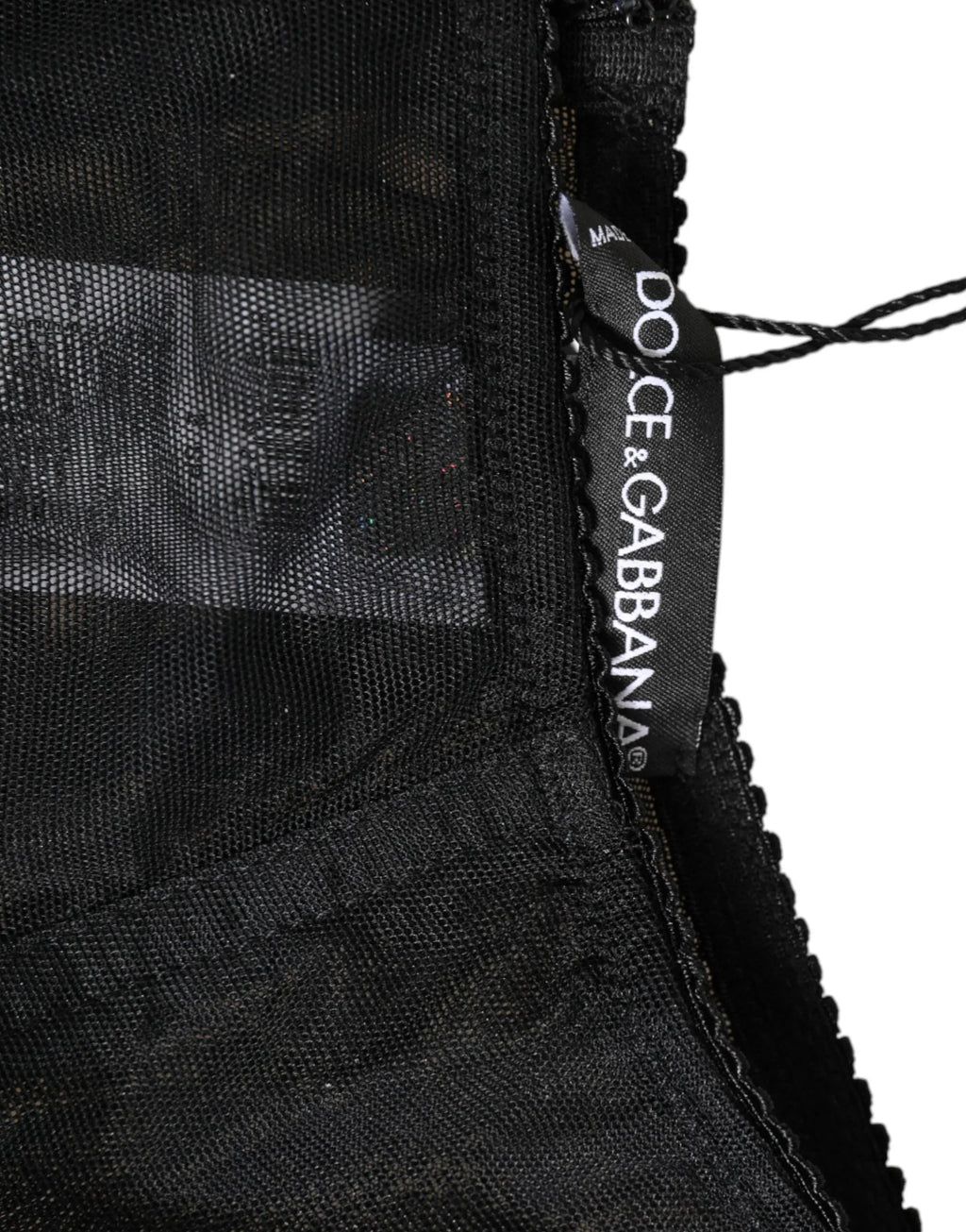 Dolce & Gabbana Black High Waist Mesh Sheer Shapewear Underwear - Zeiniez