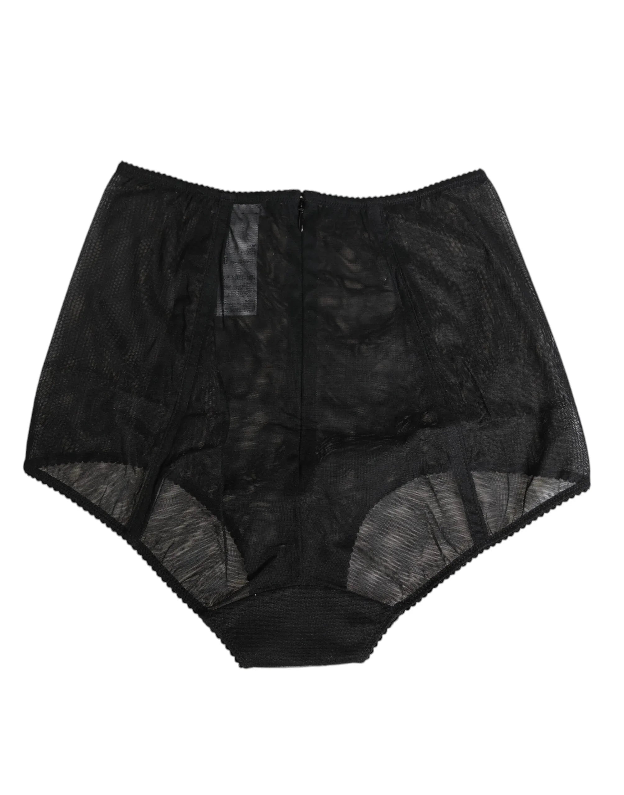 Dolce & Gabbana Black High Waist Mesh Sheer Shapewear Underwear - Zeiniez
