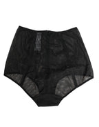 Dolce & Gabbana Black High Waist Mesh Sheer Shapewear Underwear