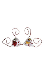 Dolce & Gabbana White Red Polka Dot Floral Print Triangle - Zeiniez