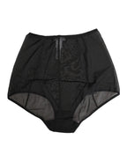 Dolce & Gabbana Black High Waist Mesh Sheer Shapewear Underwear - Zeiniez