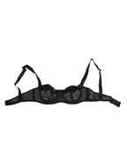 Dolce & Gabbana Black Sheer Mesh Underwire Bra Underwear - Zeiniez