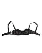 Dolce & Gabbana Black Sheer Mesh Underwire Bra Underwear - Zeiniez