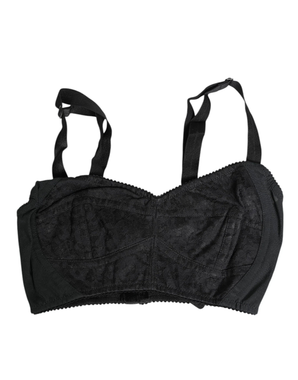 Dolce & Gabbana Black Stretch Nylon Bustier Bra Underwear - Zeiniez