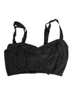 Dolce & Gabbana Black Stretch Nylon Bustier Bra Underwear - Zeiniez