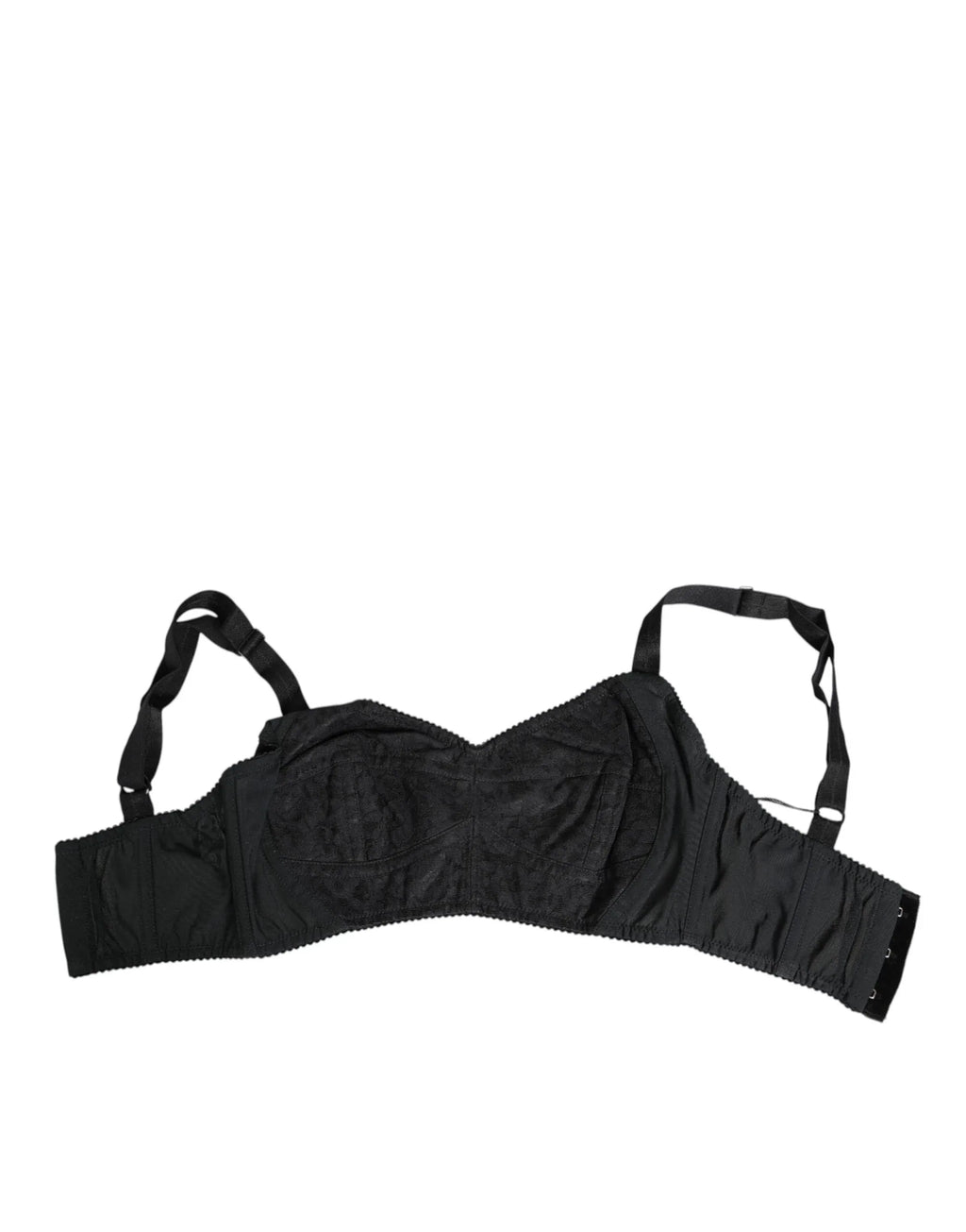 Dolce & Gabbana Black Stretch Nylon Bustier Bra Underwear - Zeiniez