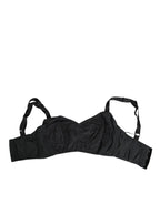 Dolce & Gabbana Black Stretch Nylon Bustier Bra Underwear - Zeiniez