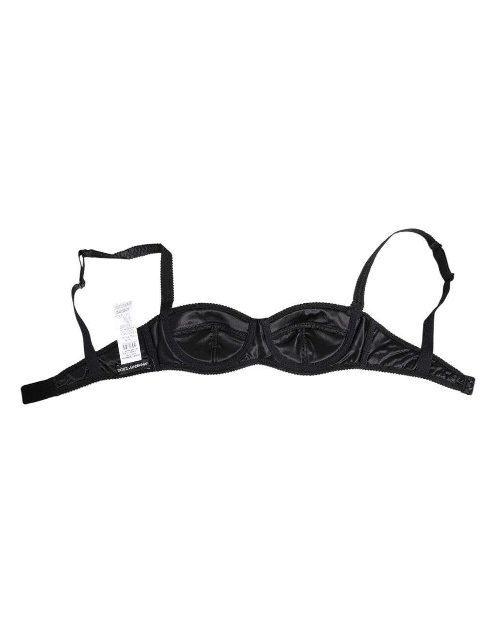 Dolce & Gabbana Black Silk Satin Wireless Lingerie Bra Underwear - Zeiniez