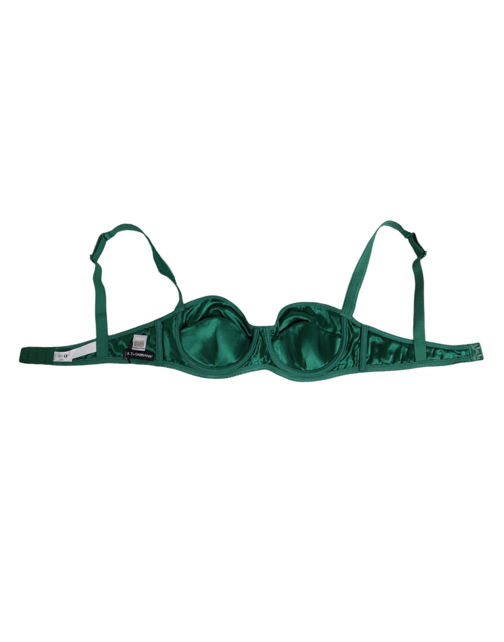 Dolce & Gabbana Green Satin Semi-Padded Underwire Musk Underwear - Zeiniez
