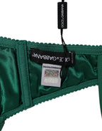 Dolce & Gabbana Green Satin Semi-Padded Underwire Musk Underwear - Zeiniez