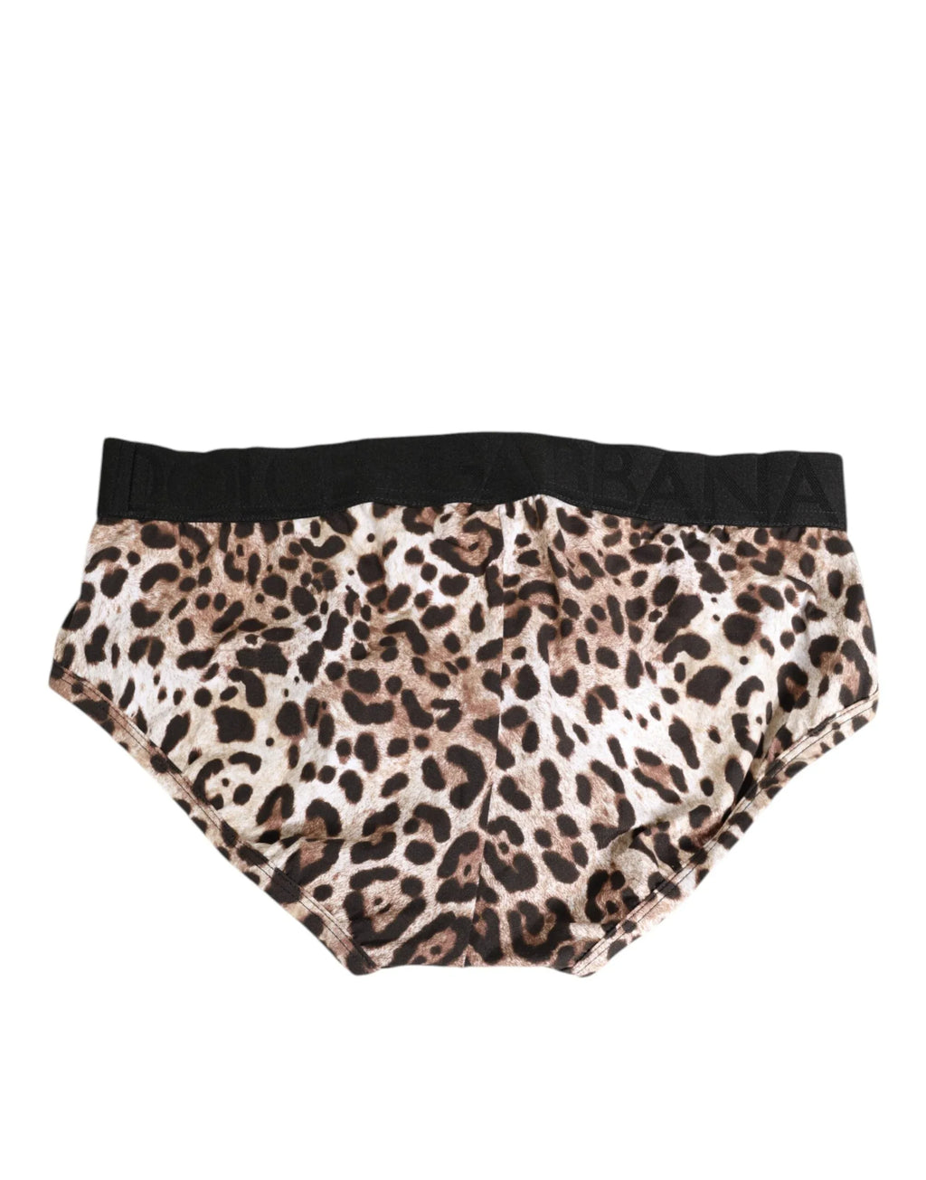 Dolce & Gabbana Leopard Print Black Waistband Cotton Underwear - Zeiniez