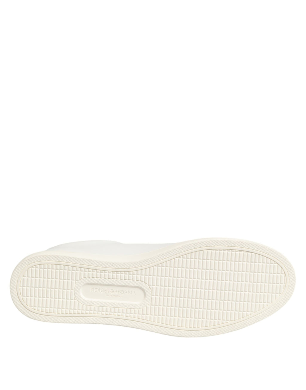 Dolce & Gabbana White Leather Rose Embroidery Low-Top  Shoes - Zeiniez