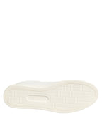 Dolce & Gabbana White Leather Rose Embroidery Low-Top  Shoes - Zeiniez