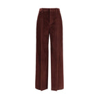 Brunello Cucinelli Bordeaux Cotton Casual Pants