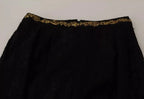 Dolce & Gabbana Black Lace Gold Baroque SPECIAL PIECE Shorts - Zeiniez