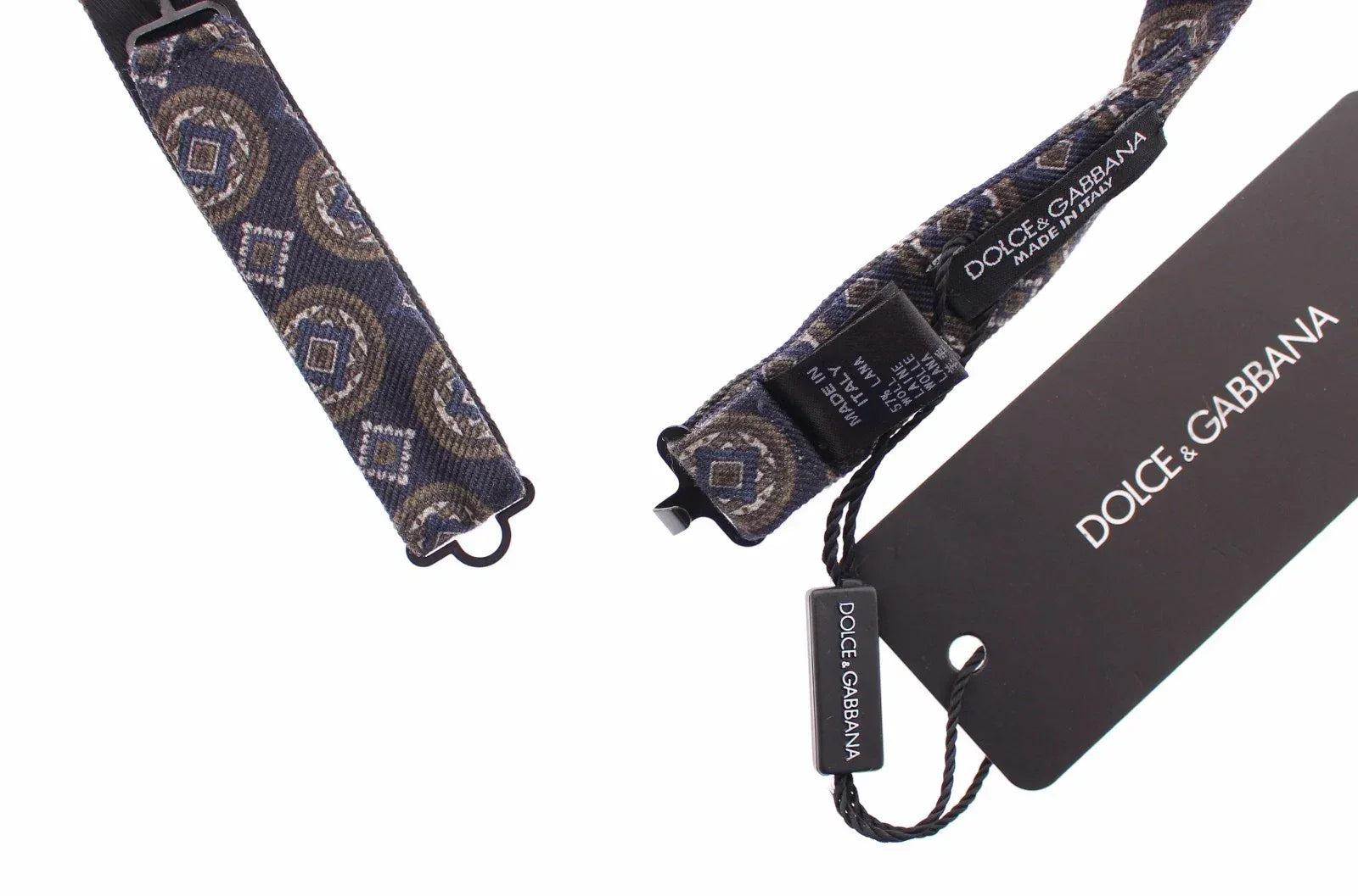 Dolce & Gabbana Blue Silk Baroque Fantasi Tied Bow Tie Papillon - Zeiniez