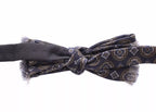 Dolce & Gabbana Blue Silk Baroque Fantasi Tied Bow Tie Papillon - Zeiniez