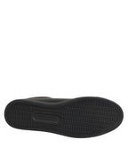 Dolce & Gabbana Black Leather Crystal Heart Low Top Sneakers  Shoes