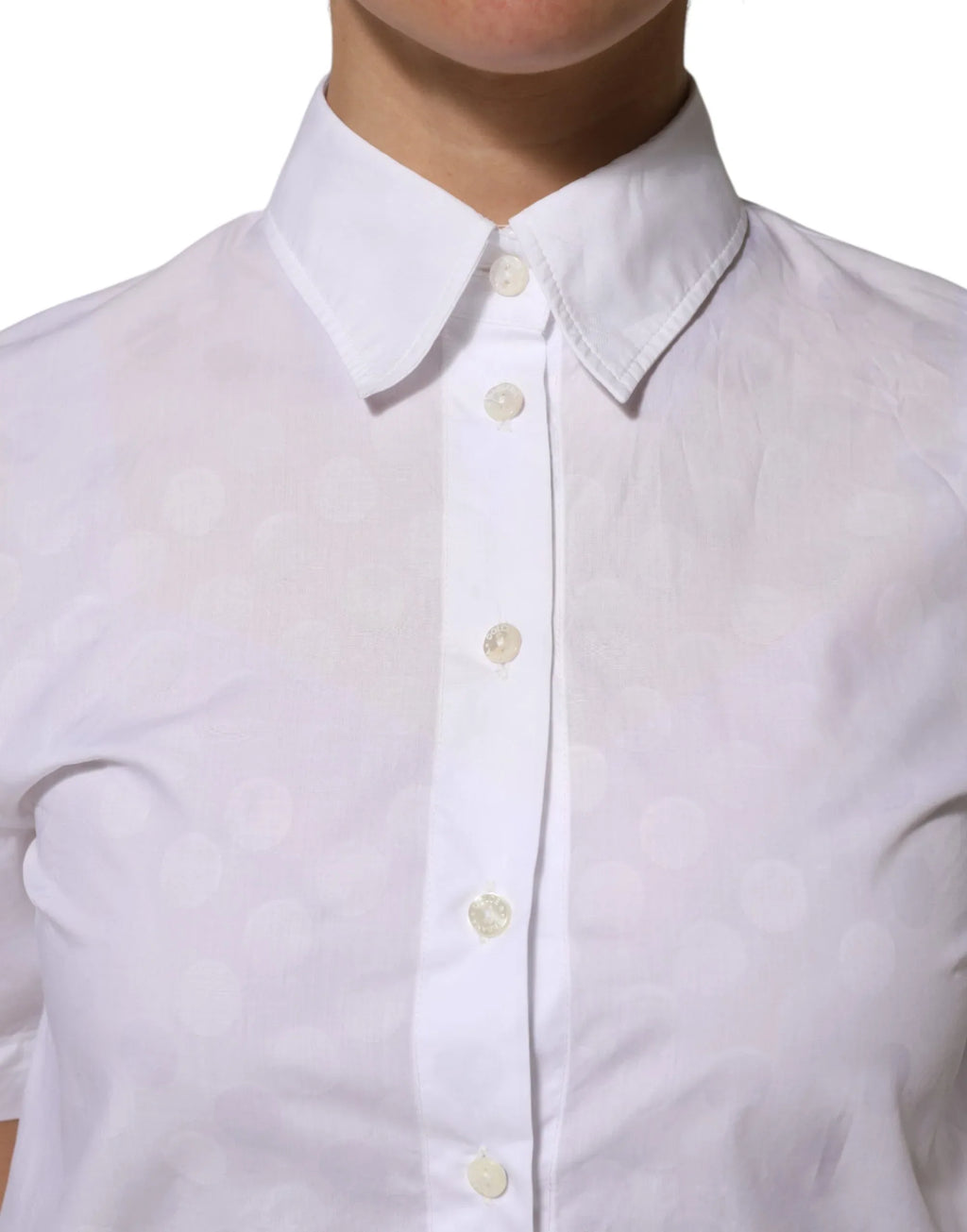 Dolce & Gabbana White Collared Short Sleeve Polo Shirt Top - Zeiniez