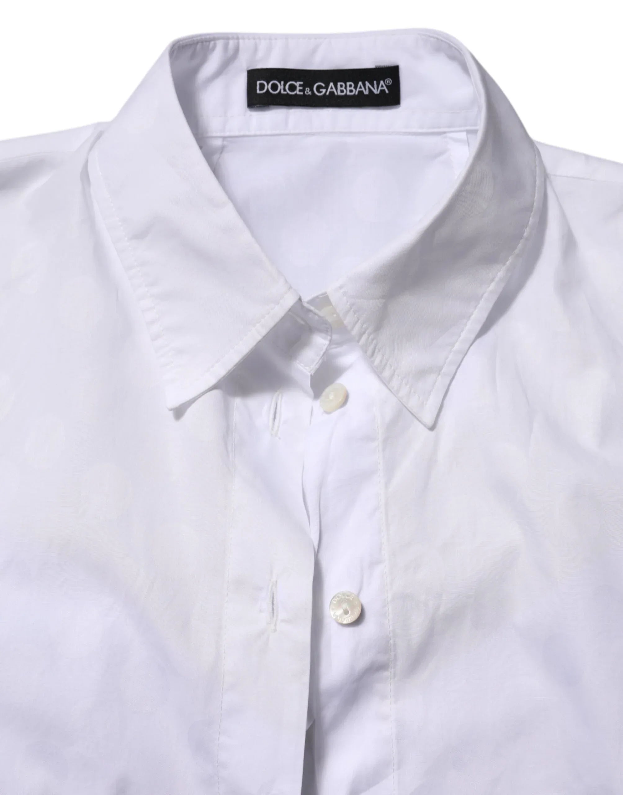 Dolce & Gabbana White Collared Short Sleeve Polo Shirt Top - Zeiniez