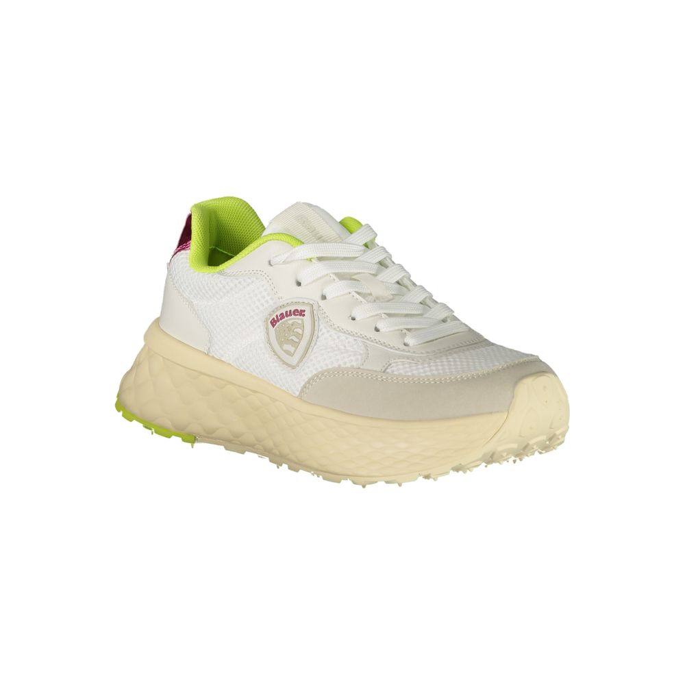 Blauer White Polyurethane Women Sneaker - Zeiniez