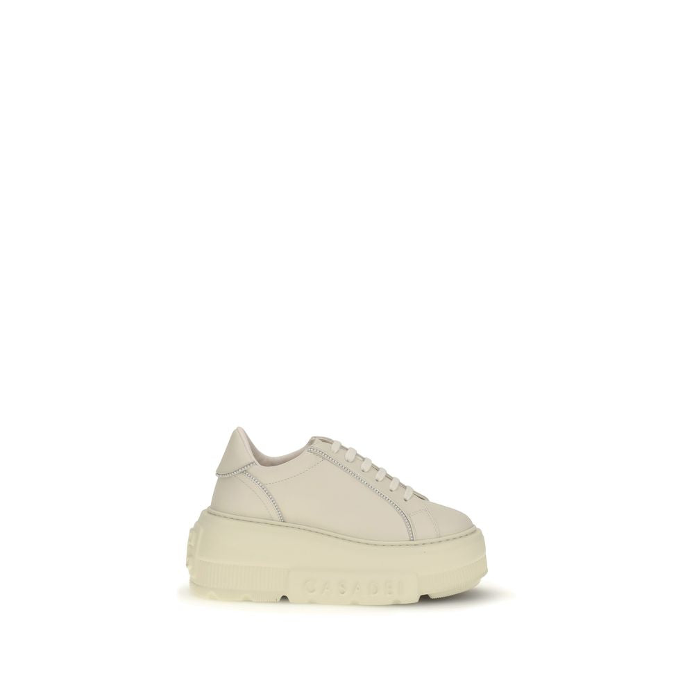 Casadei White Rubber Platform Sneakers - Zeiniez