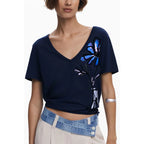 Desigual Blue Cotton Women's T-Shirt - Zeiniez