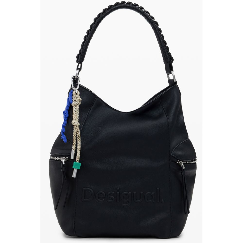 Desigual Black Polyurethane Women's Backpack - Zeiniez