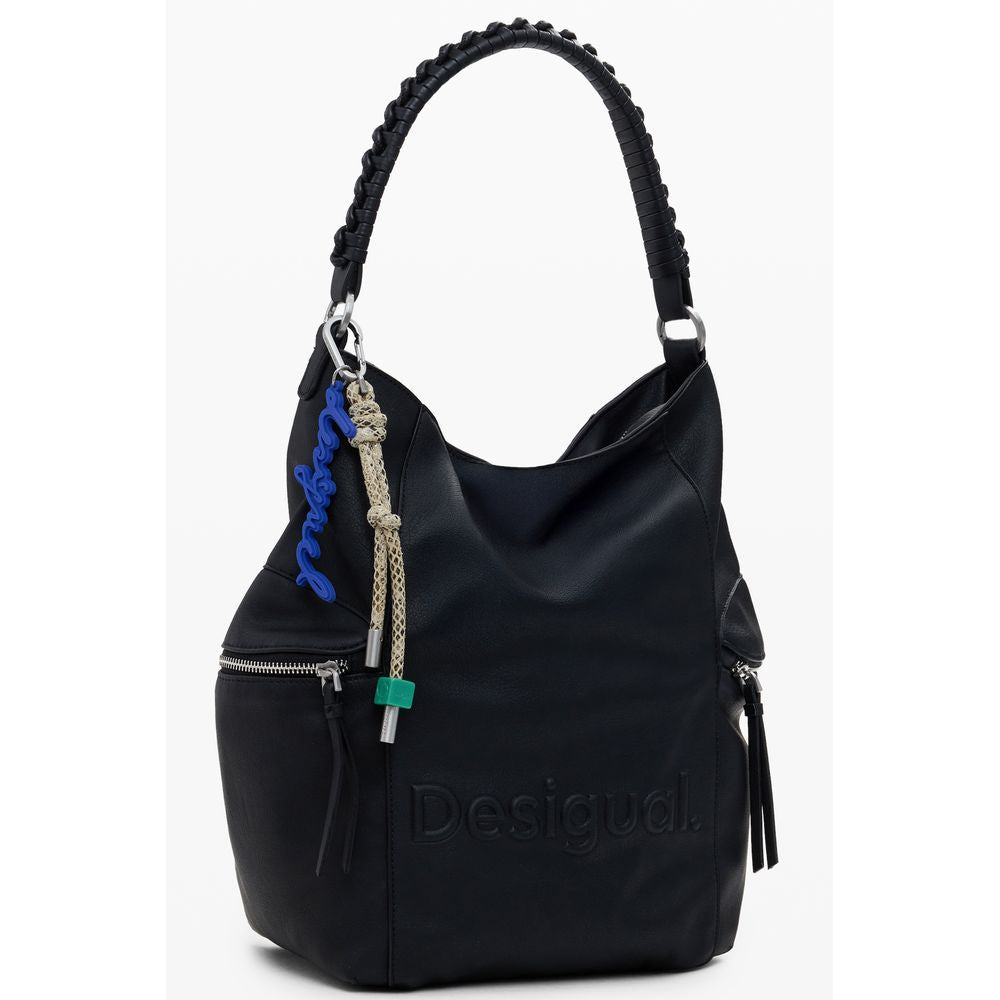 Desigual Black Polyurethane Women's Backpack - Zeiniez