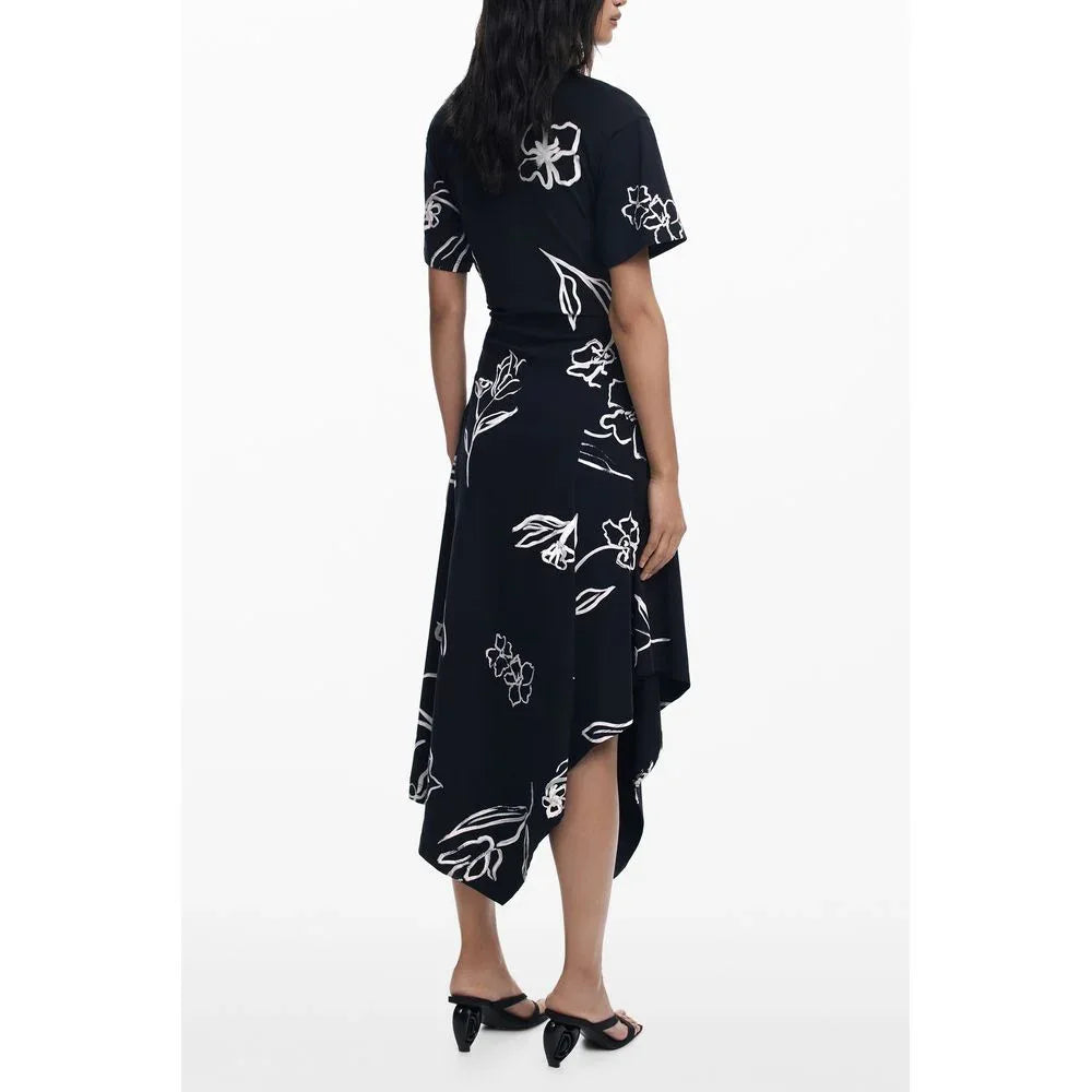 Desigual Black Cotton Women Dress - Zeiniez