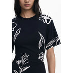 Desigual Black Cotton Women Dress - Zeiniez