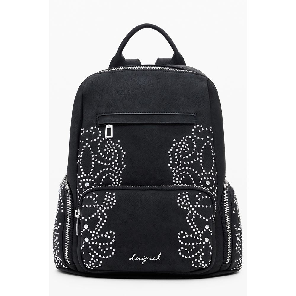 Desigual Black Polyurethane Women's Backpack - Zeiniez