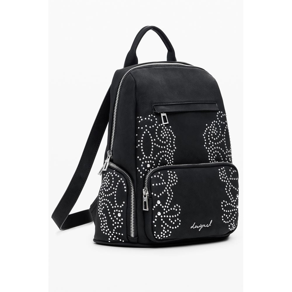 Desigual Black Polyurethane Women's Backpack - Zeiniez