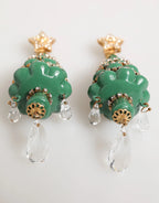 Dolce & Gabbana Gold Brass Multicolour Christmas Tree Earrings - Zeiniez