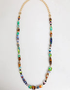 Dolce & Gabbana Multicolor Murano Glass Beads Brass Women Jewelry Necklace - Zeiniez