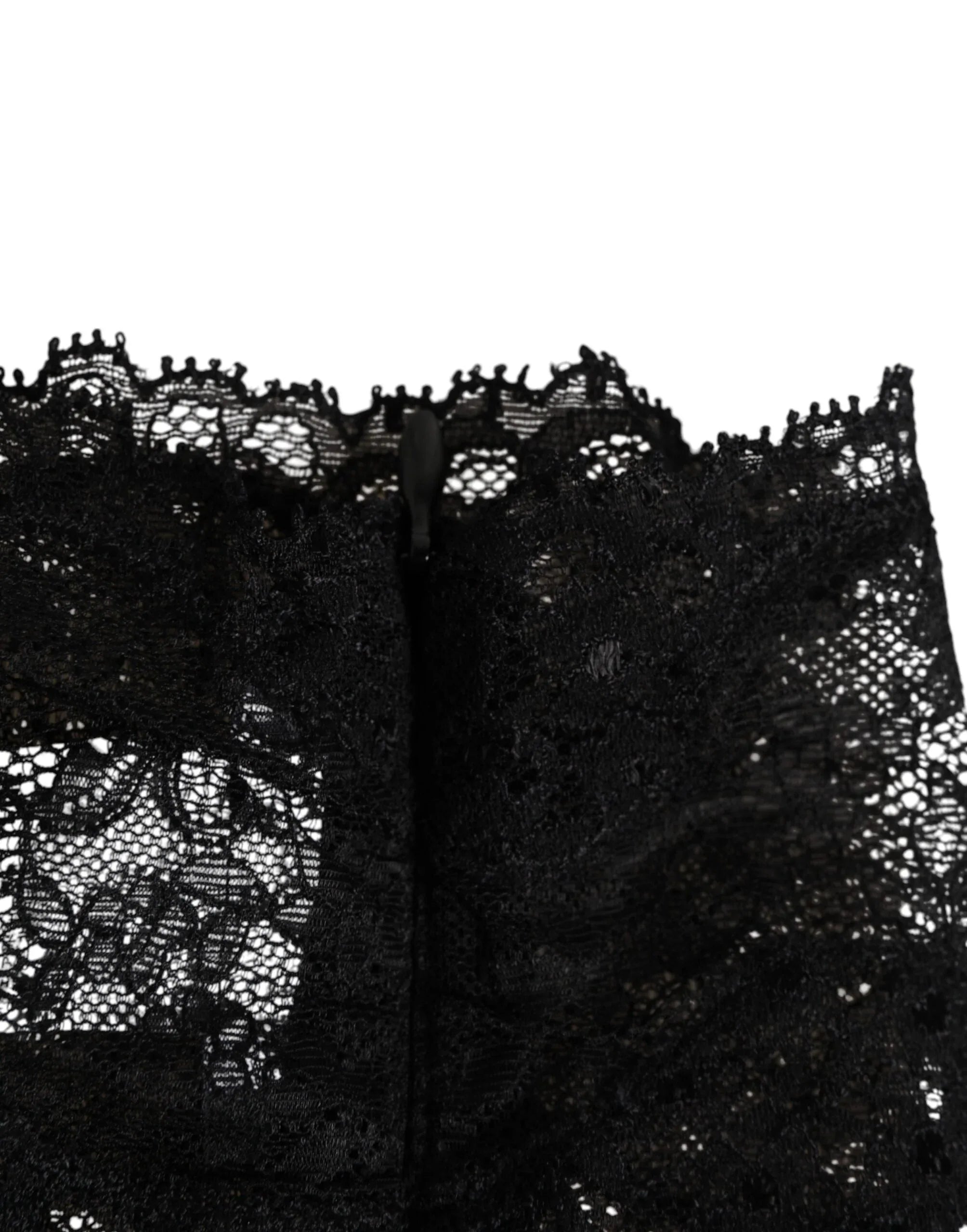 Dolce & Gabbana Black Lace Bandeau Bustier Top Sheer Stretch Underwear - Zeiniez