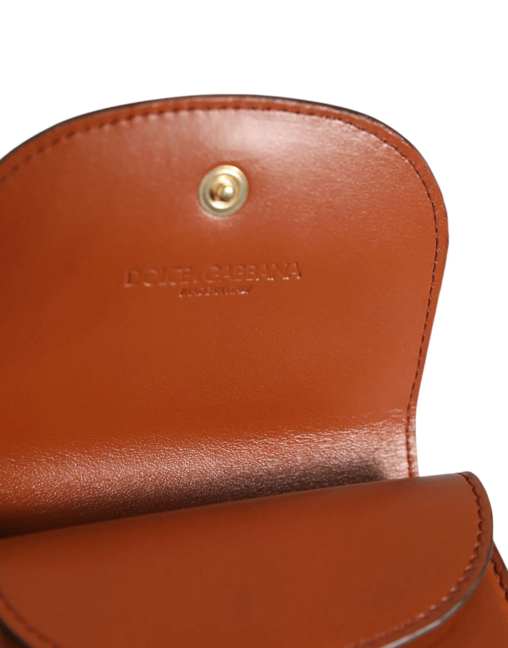 Dolce & Gabbana Brown Leopard Print Calf Leather Small Coin Purse Wallet - Zeiniez