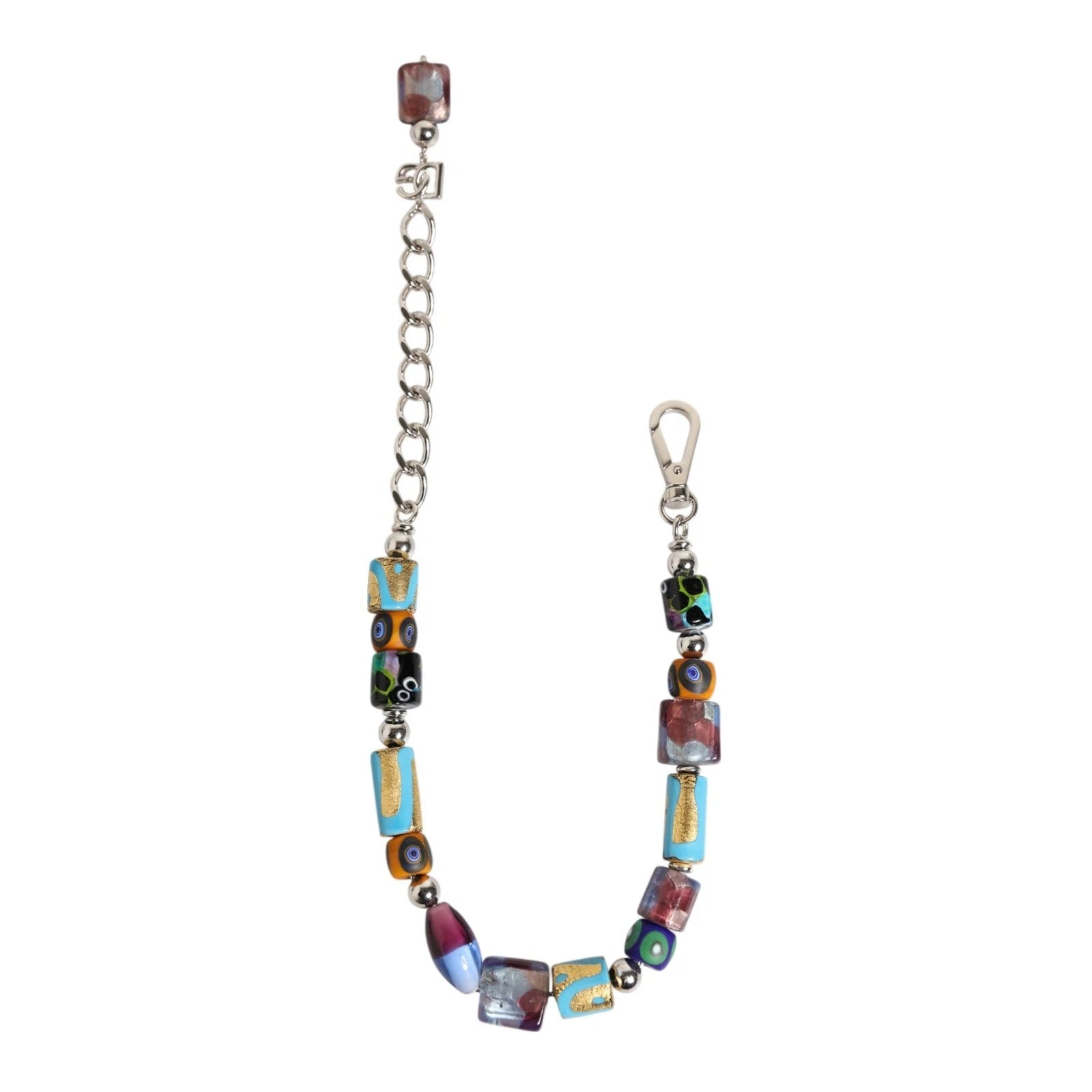 Dolce & Gabbana Multicolor Murano Glass Beads Brass Zamak Necklace - Zeiniez