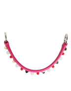Dolce & Gabbana Pink Embellished Leather Bag Handle Women Shoulder Strap - Zeiniez
