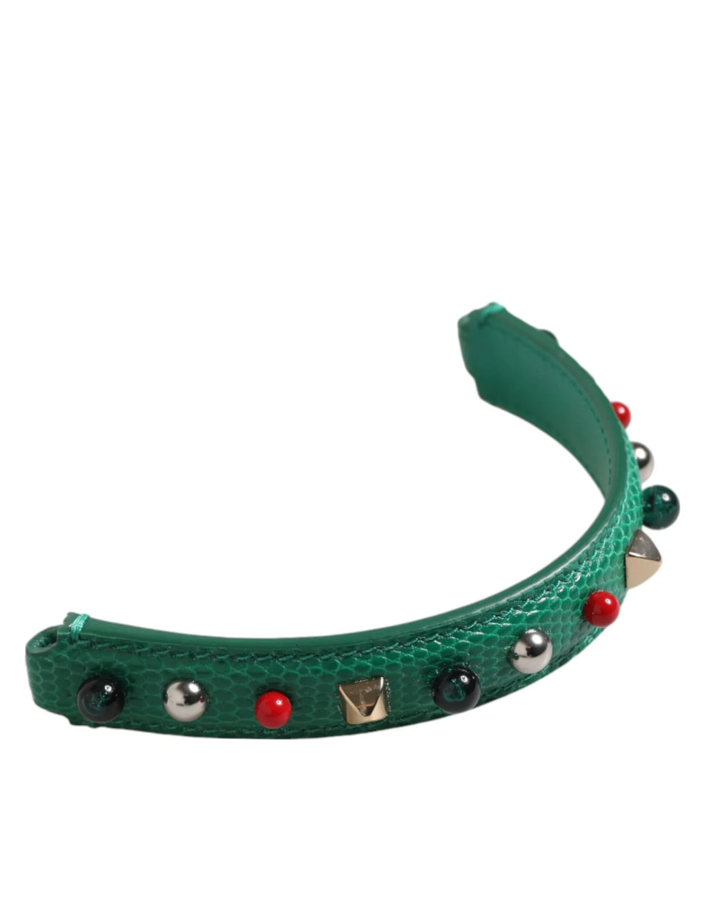 Dolce & Gabbana Green Embellished Leather Bag Handle Women Shoulder Strap - Zeiniez