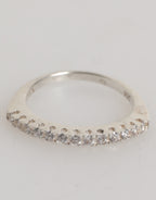 Nialaya Sterling Silver 925 Band Pave CZ Crystal Eternity Ring