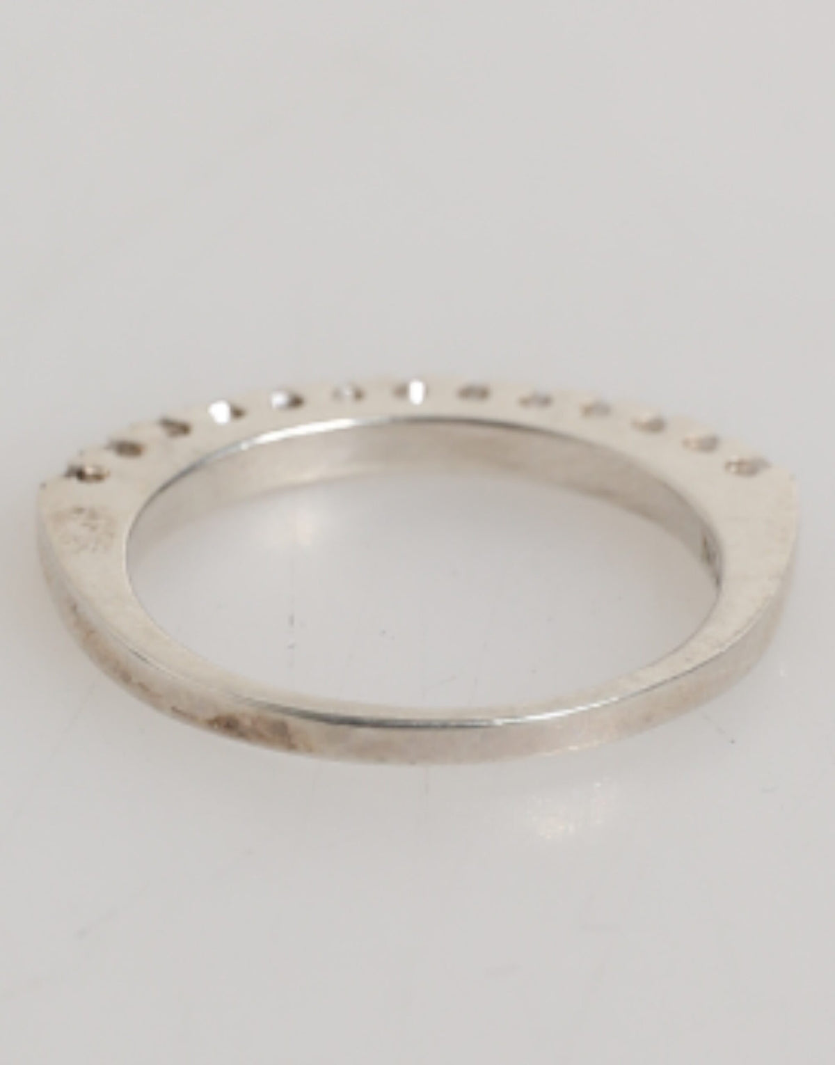 Nialaya Sterling Silver 925 Band Pave CZ Crystal Eternity Ring